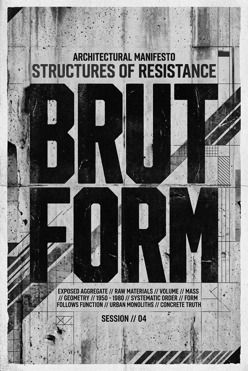 Brutalist Portfolio - for wall decoration | poster.sh