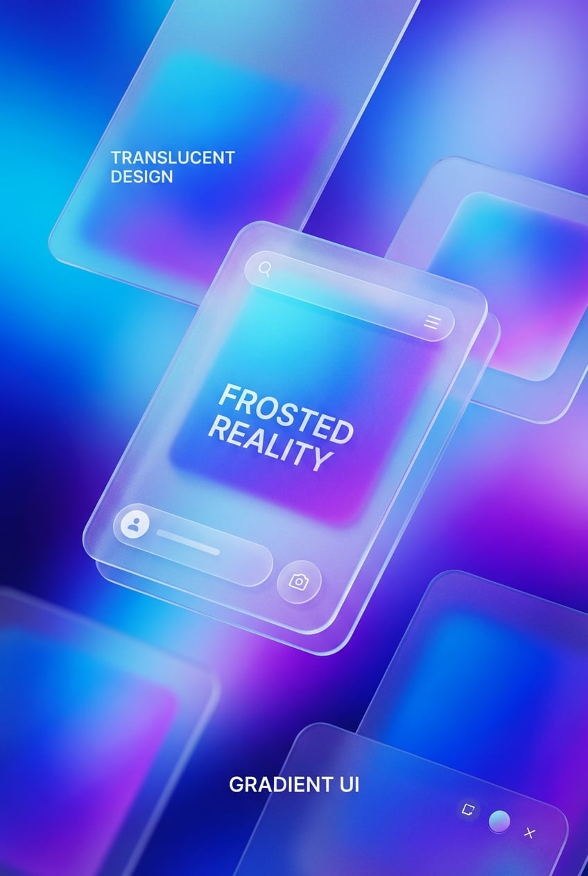 Glassmorphism Digital Art - for online marketing | poster.sh