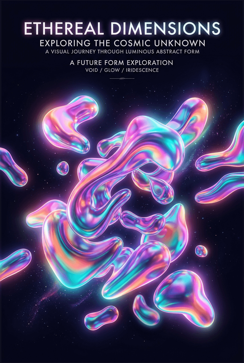 Holographic Iridescent 3d Art - for online marketing | poster.sh