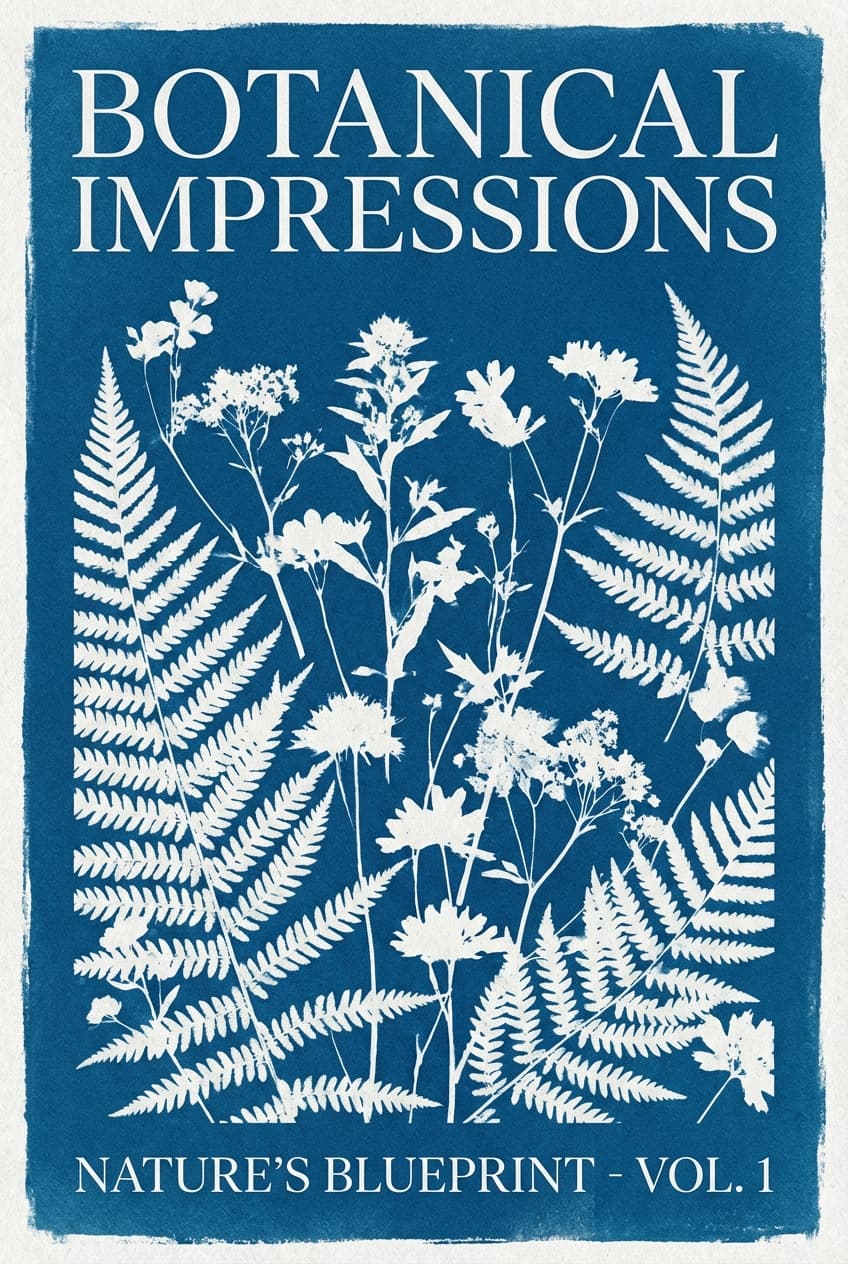 Cyanotype Detailed Photogram Fern - for wall decoration | poster.sh
