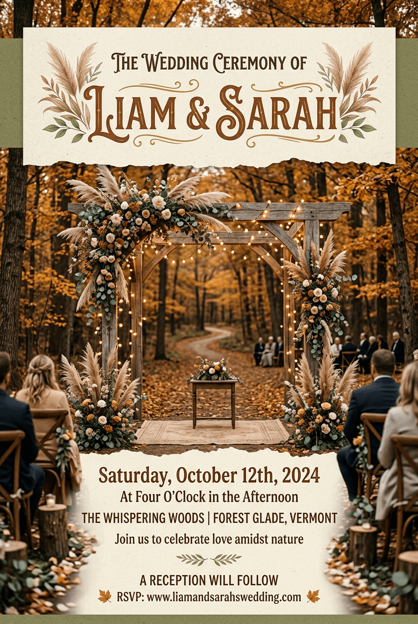 Nature Inspired Wedding - for wedding decoration | poster.sh