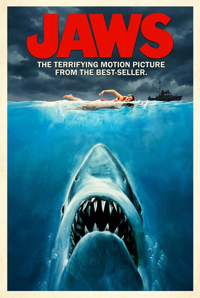 Jaws movie Movie Poster - for film promotion | poster.sh