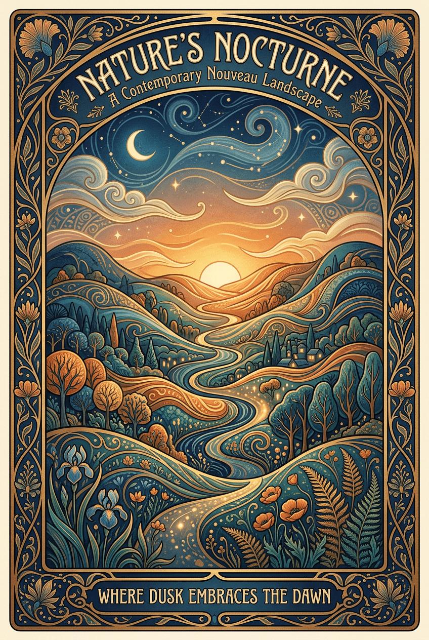 Contemporary Nouveau Digital Art - for online marketing | poster.sh