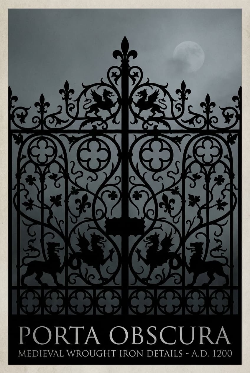 Printable Noir Medieval Dim Art - for wall decoration | poster.sh