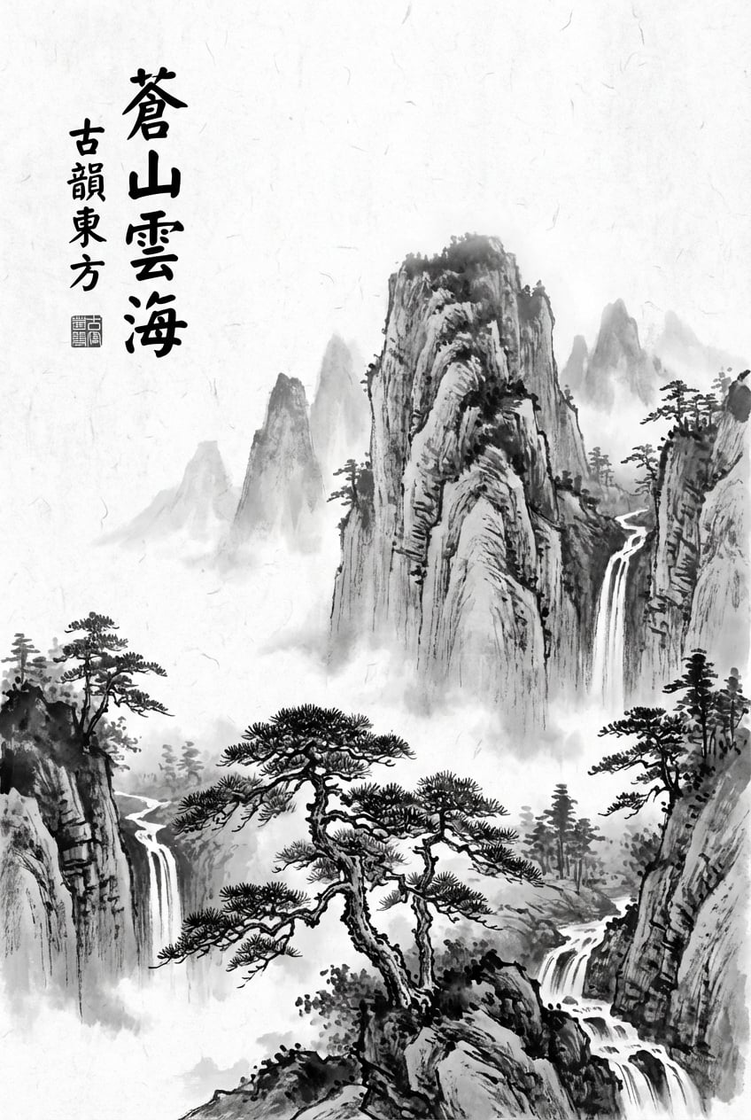 Traditional brush painting Gallery Art - for wall decoration | poster.sh