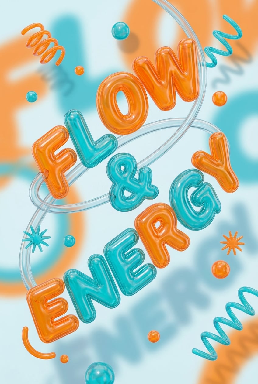 3d Bubble Text Typography - for wall decoration | poster.sh