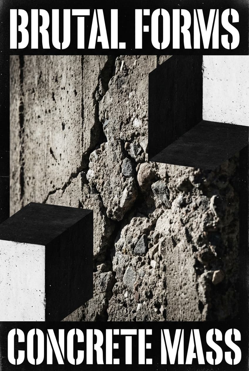 Brutalist Macro Texture Raw Art - for wall decoration | poster.sh